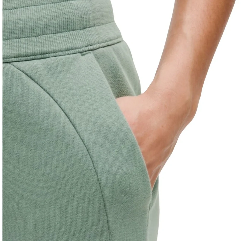 Lululemon Athletica Scuba High Rise Sage Green Athletic Drawstring Waist Shorts